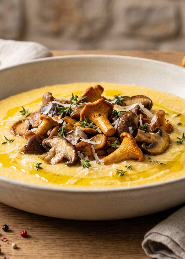 Creamy Polenta with Mushrooms
