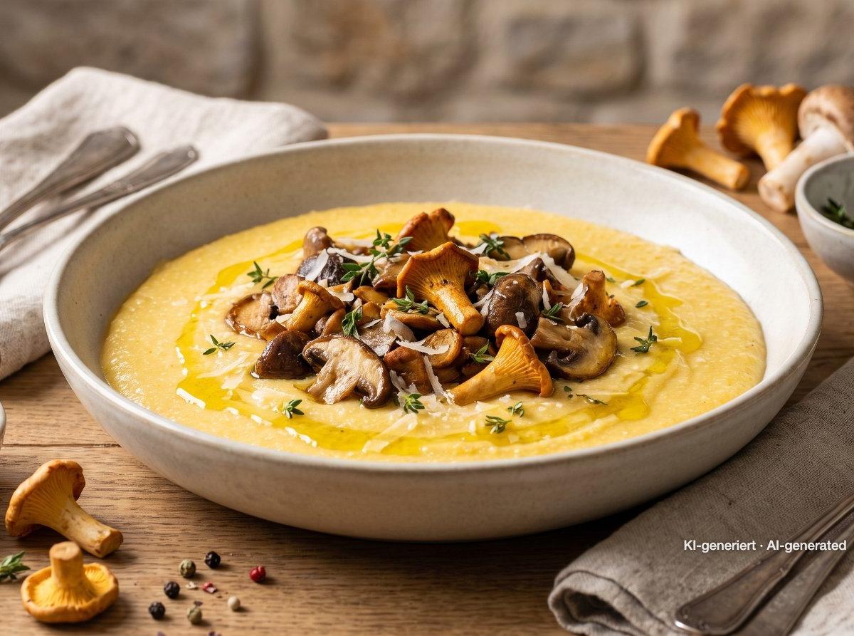 Creamy Polenta with Mushrooms