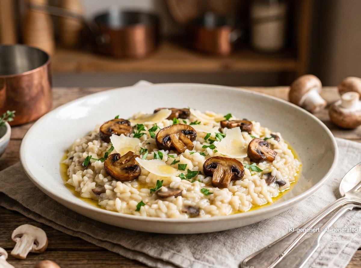 Risotto crémeux aux champignons