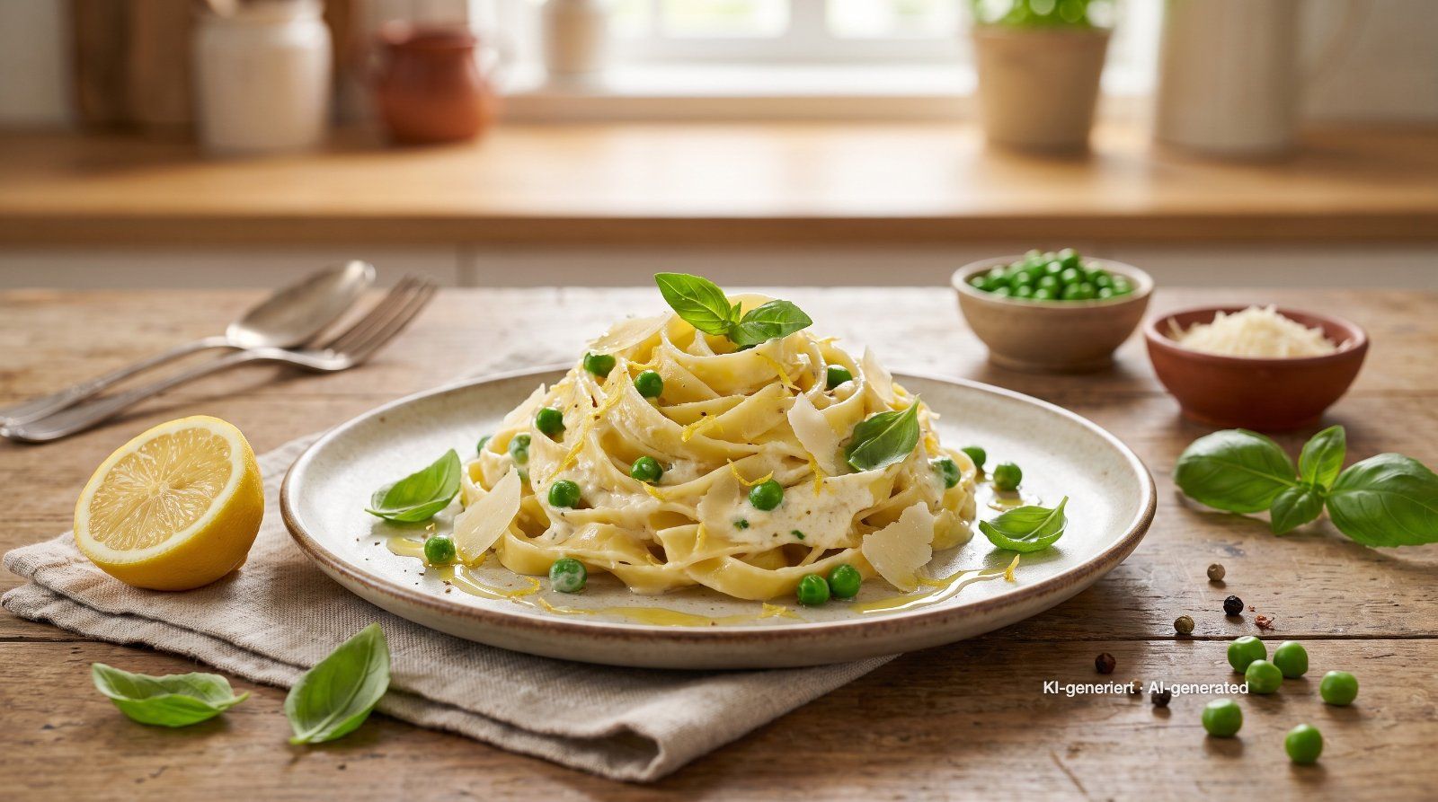 Erbsen-Zitronen-Pasta