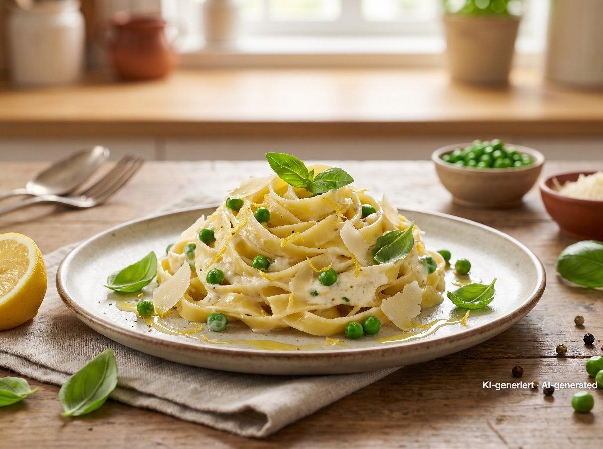 Erbsen-Zitronen-Pasta
