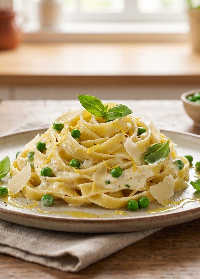 Erbsen-Zitronen-Pasta