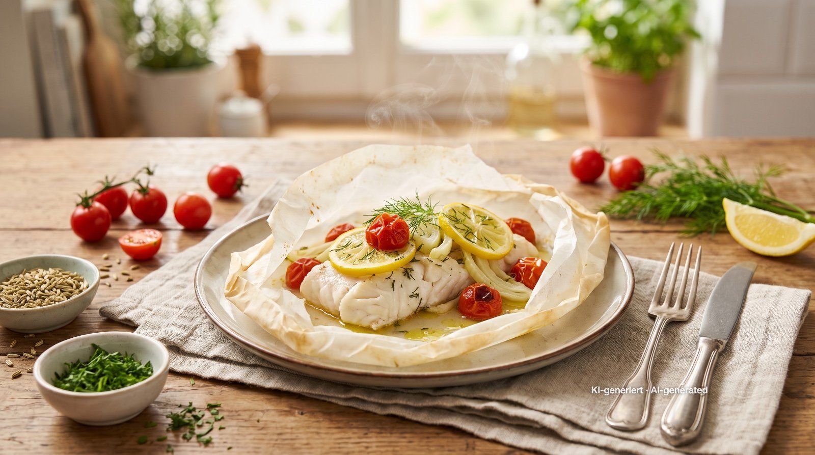 Fish en Papillote with Vegetables