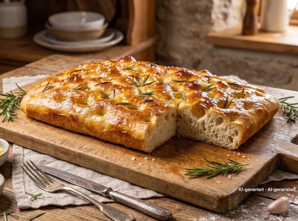 Fluffy Rosemary Focaccia