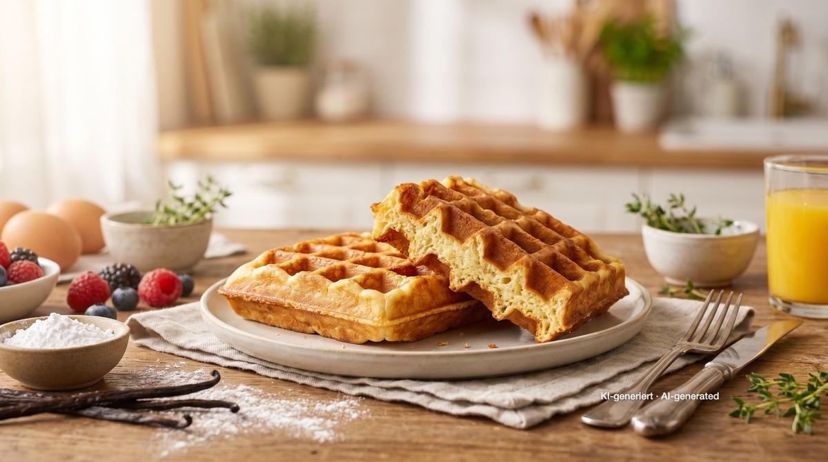 Luchtige wafels – Recept en afbeelding gemaakt met AI, redactioneel gecontroleerd