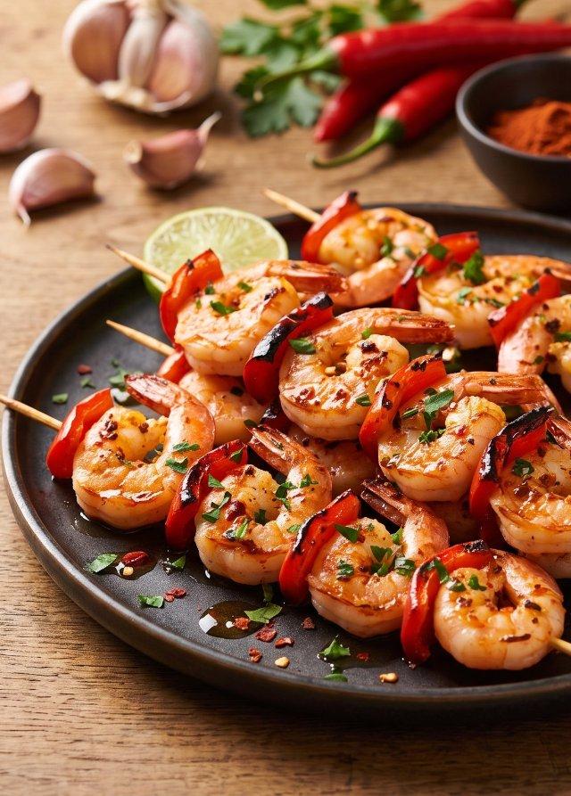 Grilled Shrimp Skewers with Garlic-Paprika Oil