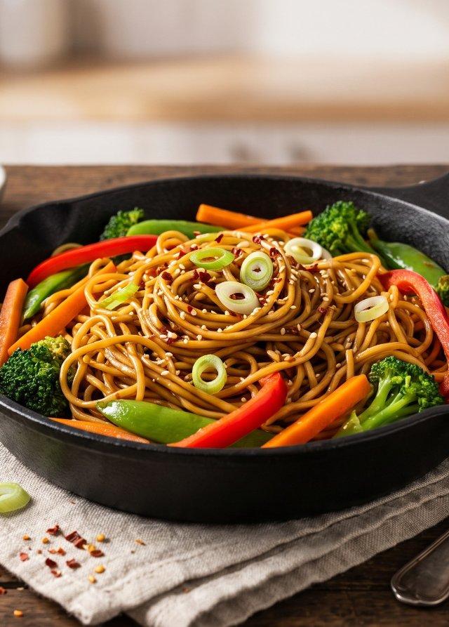 Noodles saltati con verdure