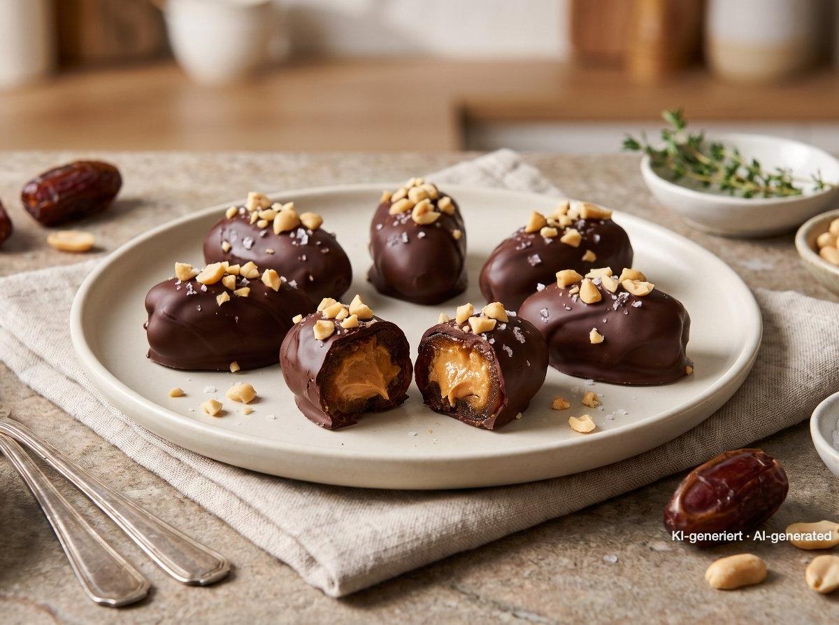 Chocolate Peanut Butter Stuffed Dates