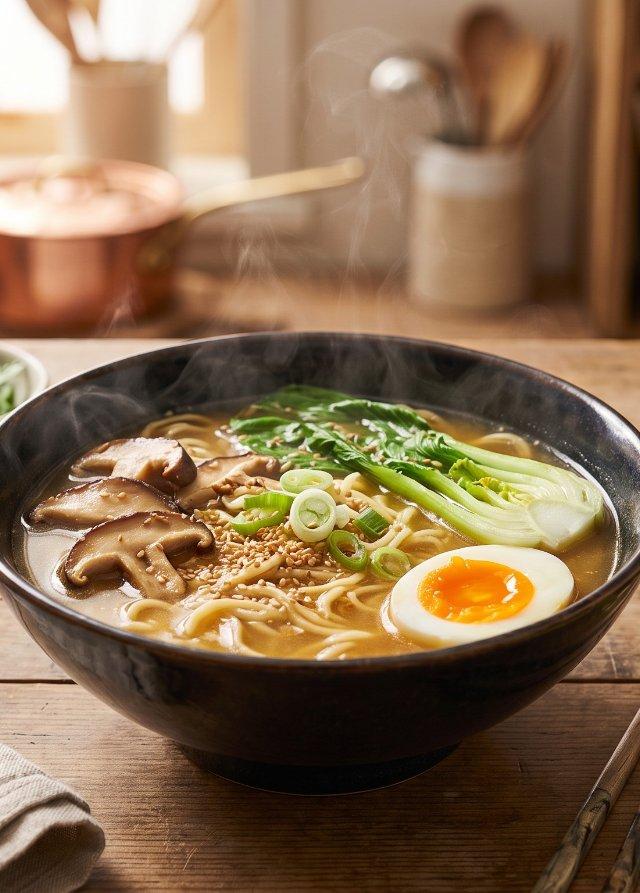 Ramen de miso con verduras