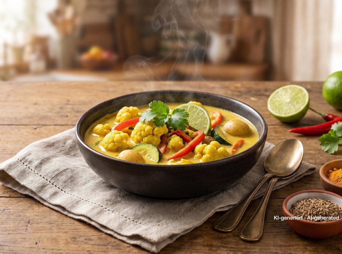 Curry giallo di verdure al latte di cocco
