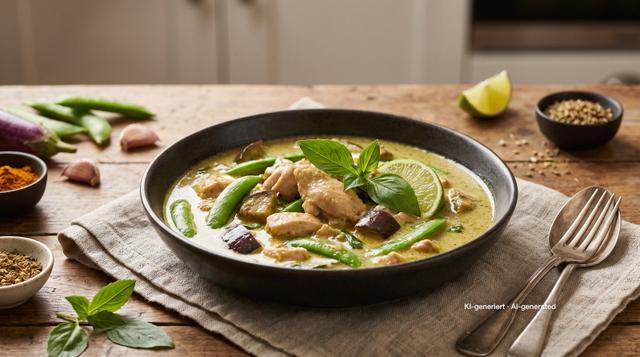 Grünes Thai-Curry mit Hähnchen