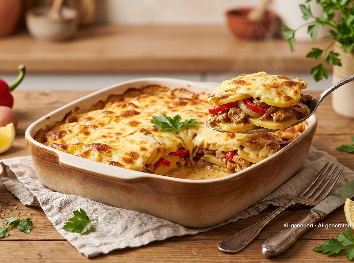 Gratin de gyros à la grecque