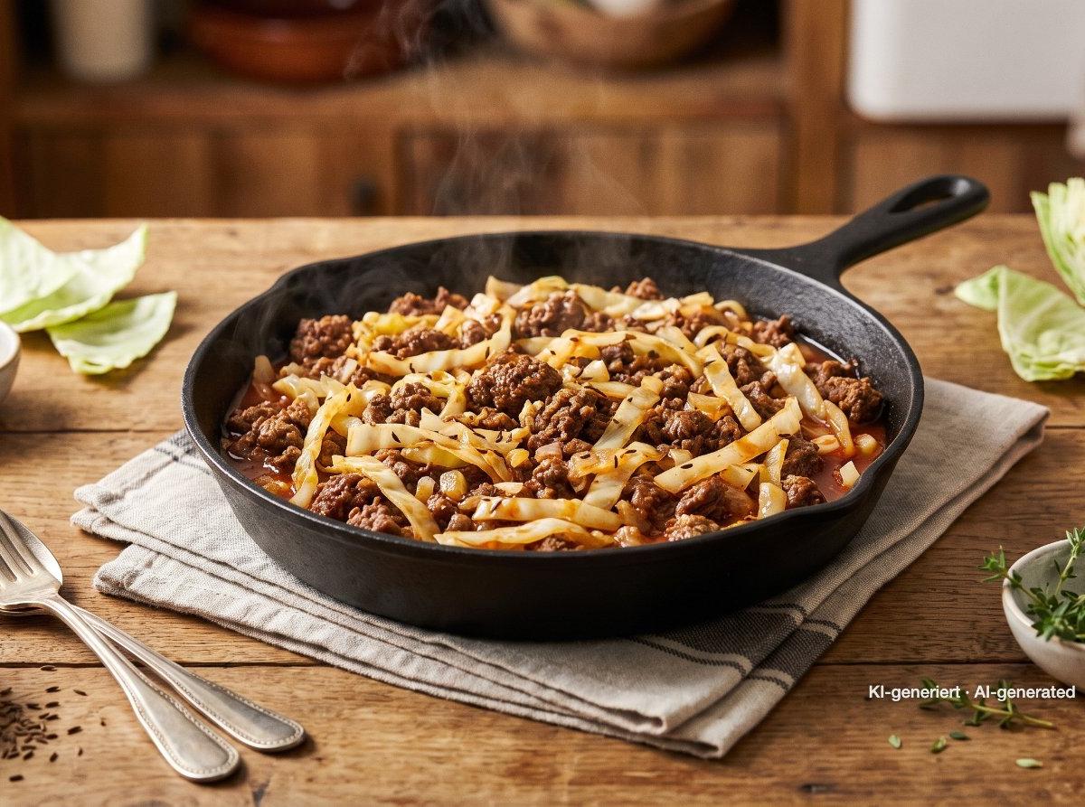 Ground Beef and Cabbage Skillet