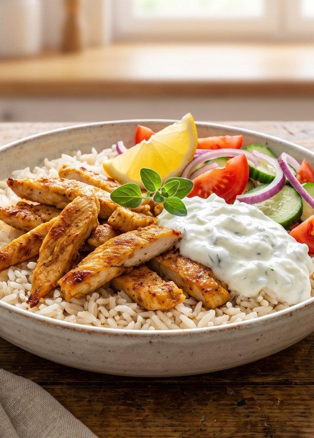 Hähnchen-Gyros-Bowl
