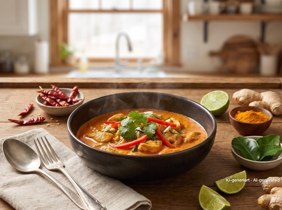 Curry de pollo al coco