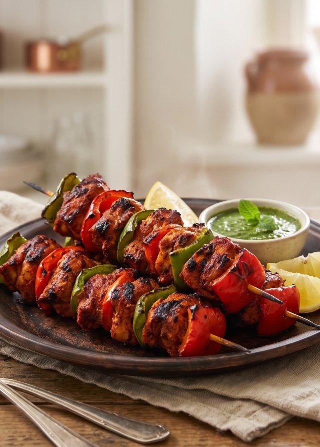 Grilled Chicken Tikka Skewers