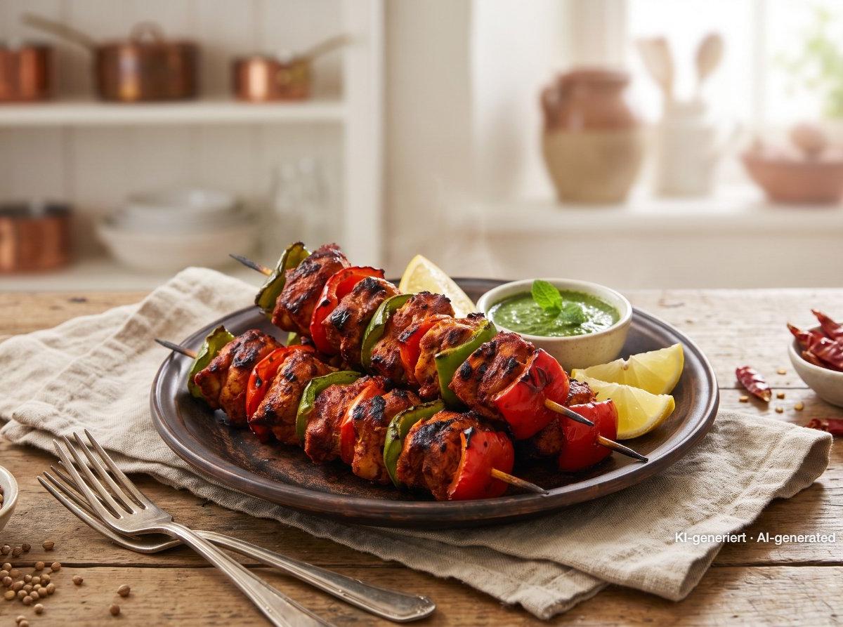 Grilled Chicken Tikka Skewers