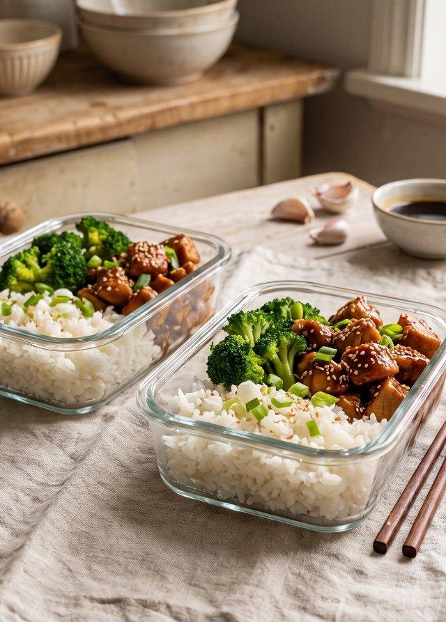 Hähnchen-Teriyaki mit Reis