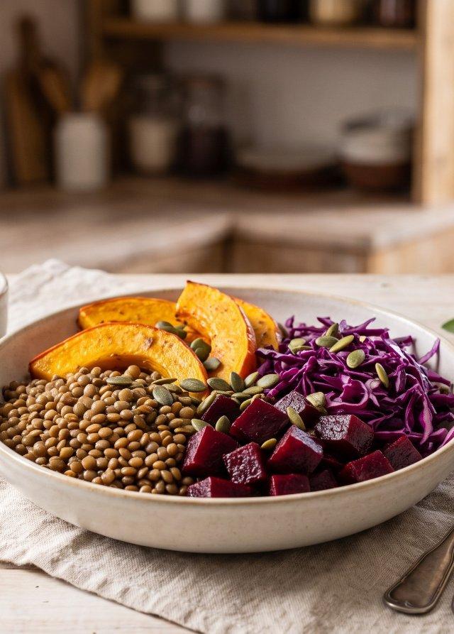 Autumn Lentil Meal Prep Bowl
