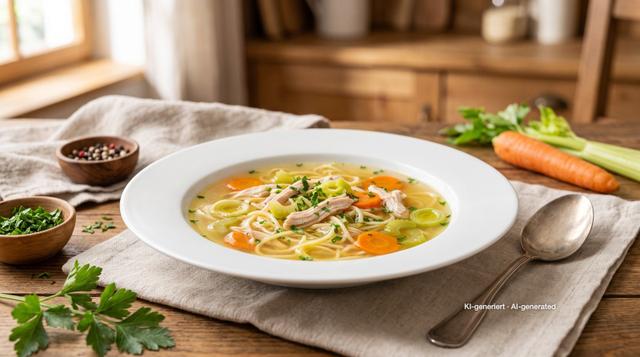 Hühnersuppe mit Nudeln