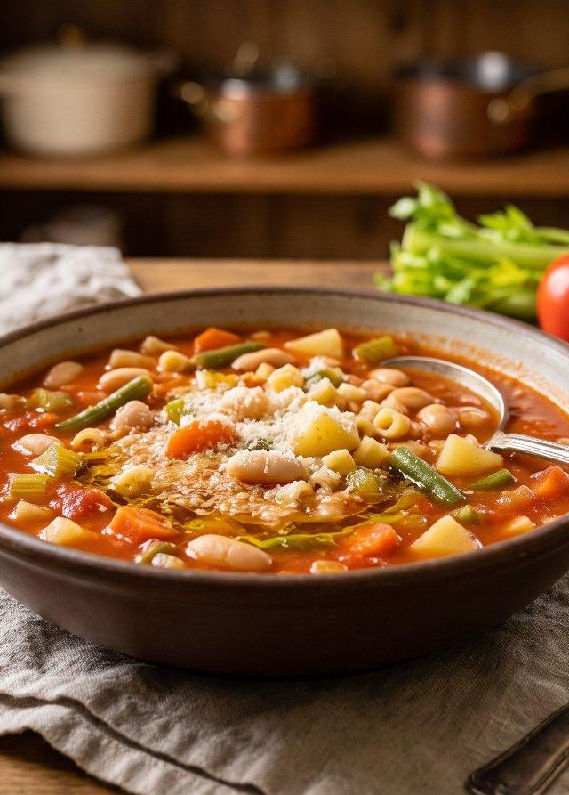 Minestrone italienne aux haricots blancs