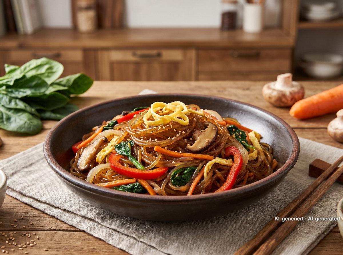 Japchae — vermicelles coréens sautés