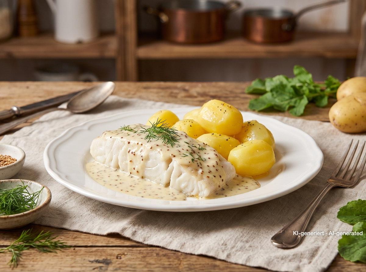 Bacalao en salsa de mostaza