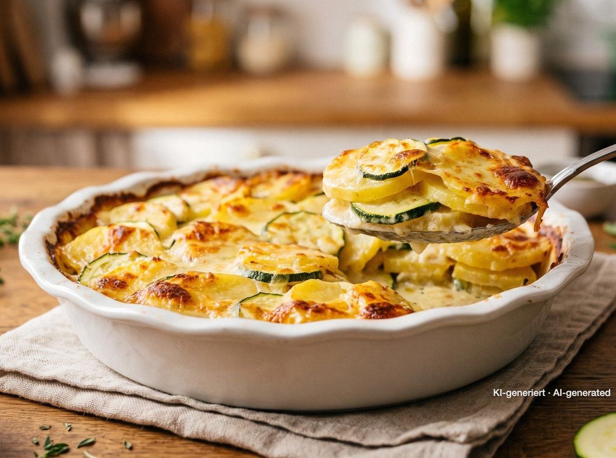 Gratin de pommes de terre et légumes