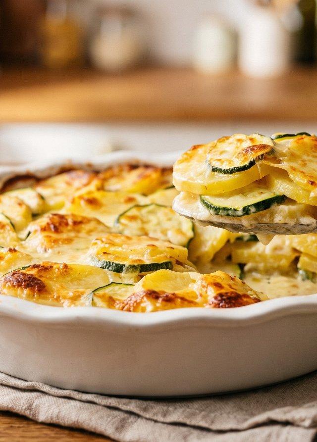 Gratin de pommes de terre et légumes