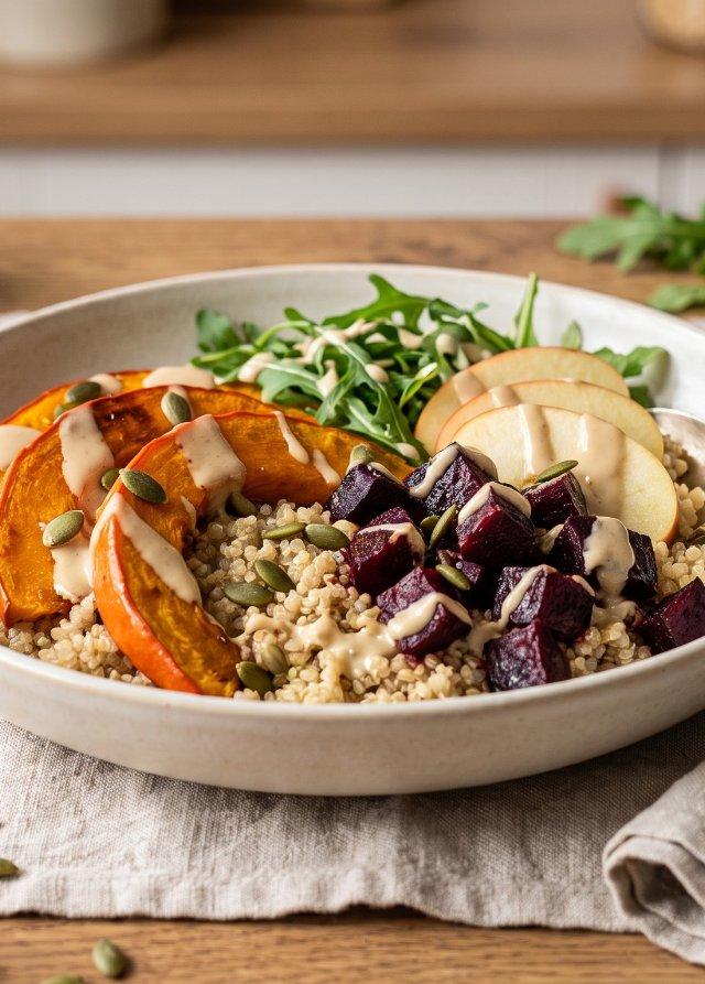 Herbst-Bowl mit Ofenkürbis