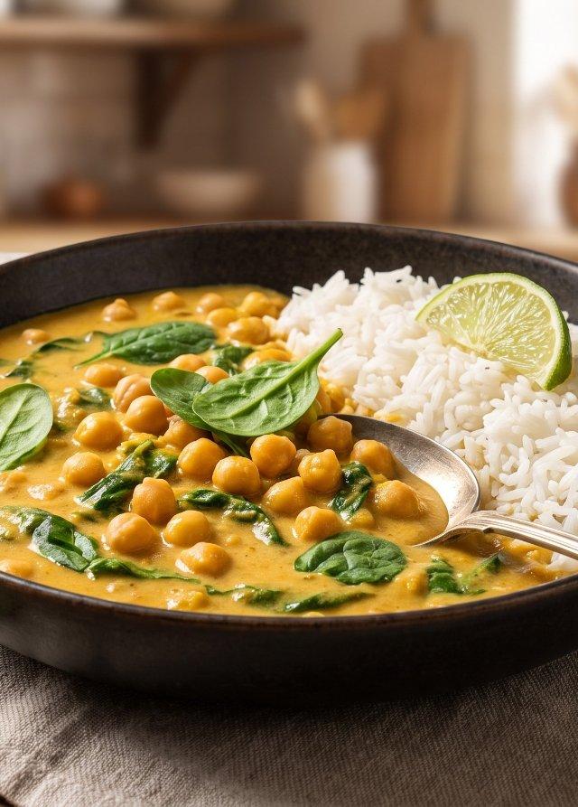 Kichererbsen-Spinat-Curry