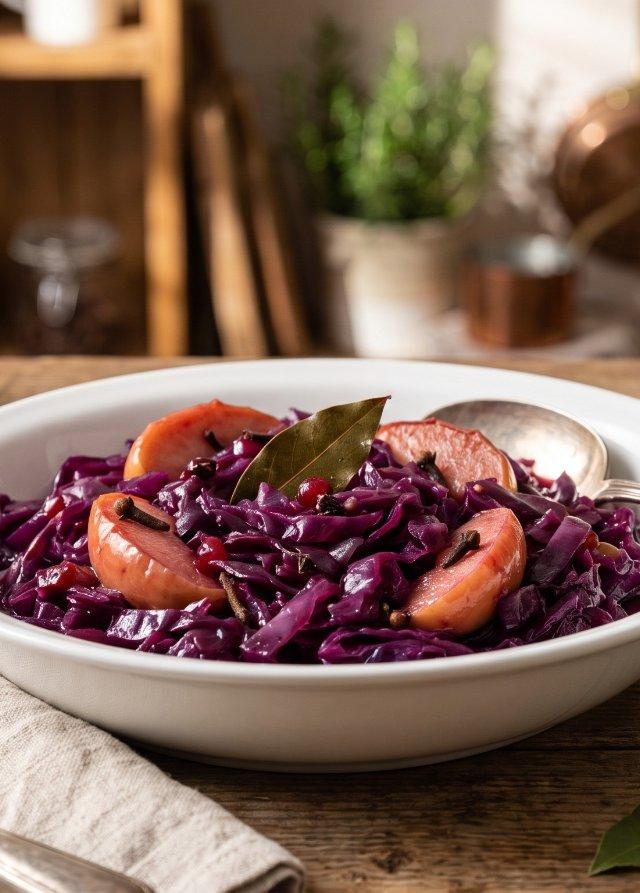 Braised Red Cabbage with Apples