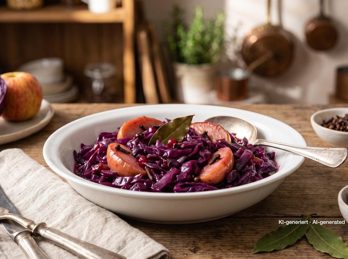 Braised Red Cabbage with Apples