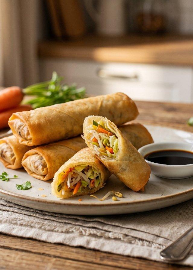 Crispy Baked Spring Rolls