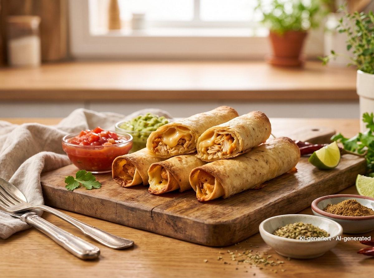 Baked Chicken Taquitos