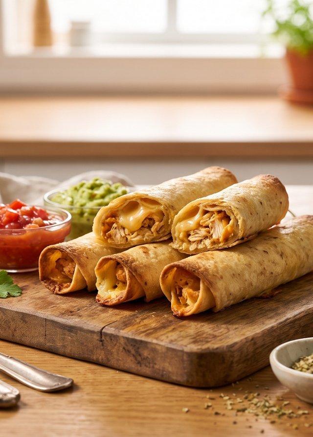 Baked Chicken Taquitos