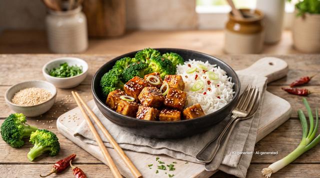 Crispy Sesame Tofu with Broccoli