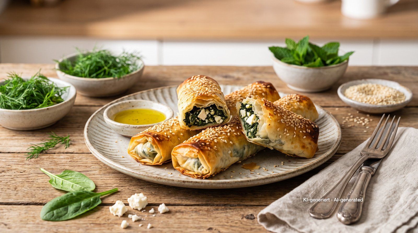 Knuspriger Spinat-Feta-Börek