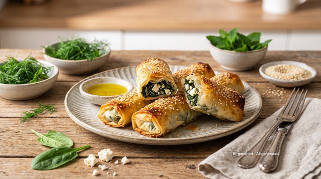 Knuspriger Spinat-Feta-Börek