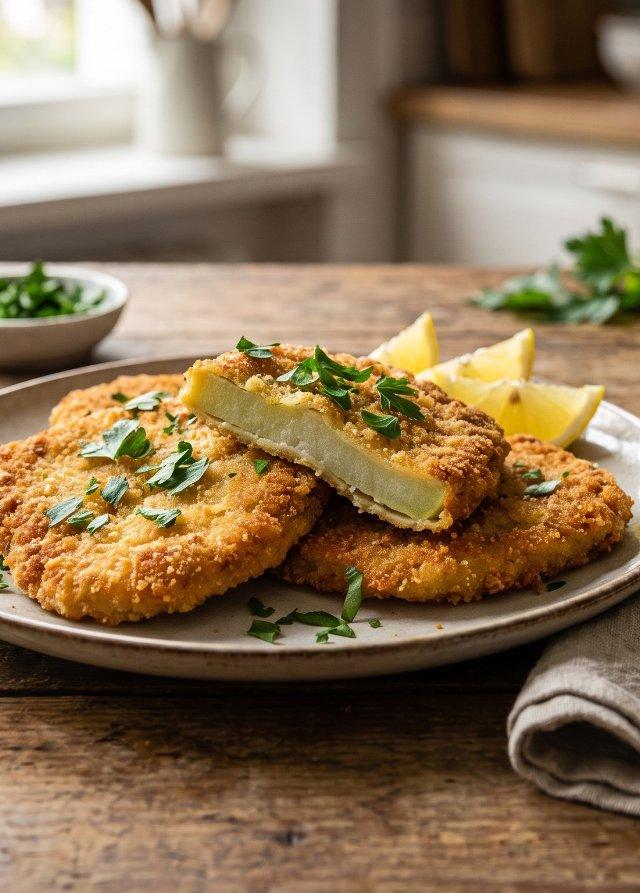 Breaded Kohlrabi Schnitzel