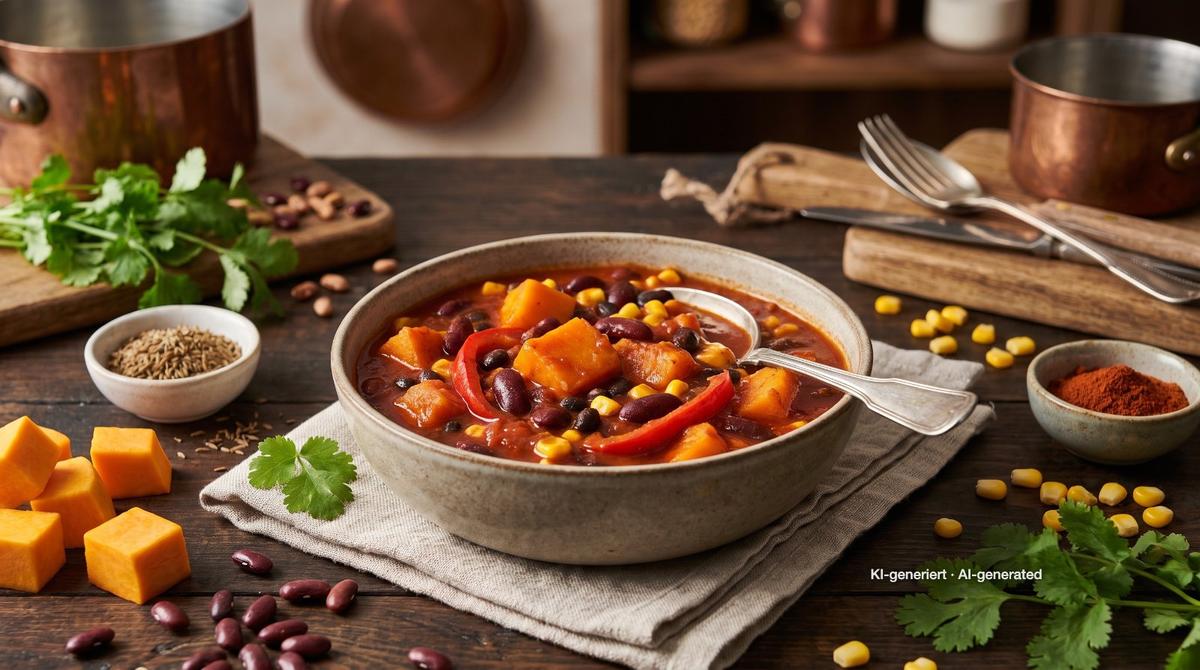 Pompoenchili – Recept en afbeelding gemaakt met AI, redactioneel gecontroleerd