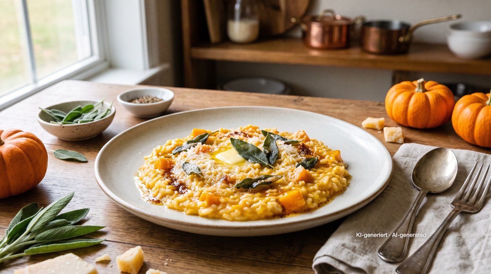 Kürbisrisotto mit Salbei