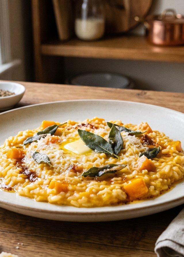 Risotto au potimarron et à la sauge