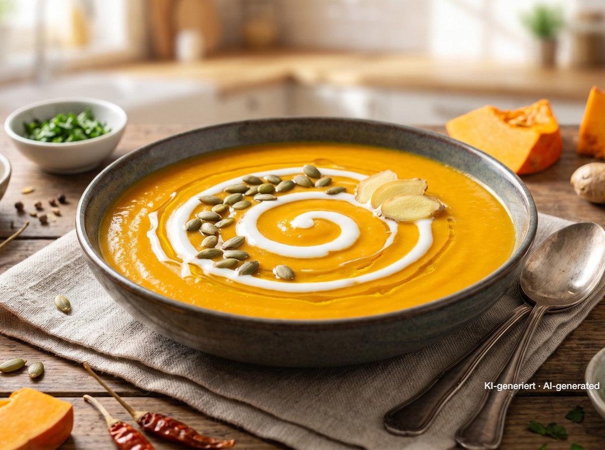 Velouté de potimarron au gingembre