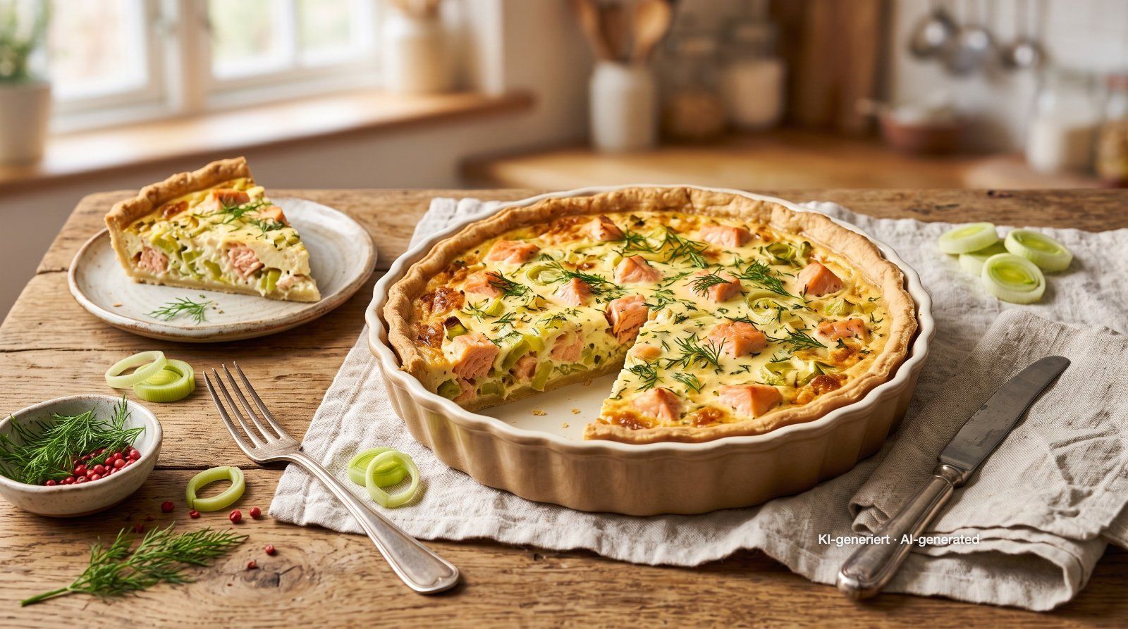 Lachs-Lauch-Quiche