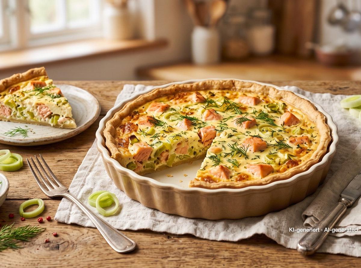 Salmon and Leek Quiche