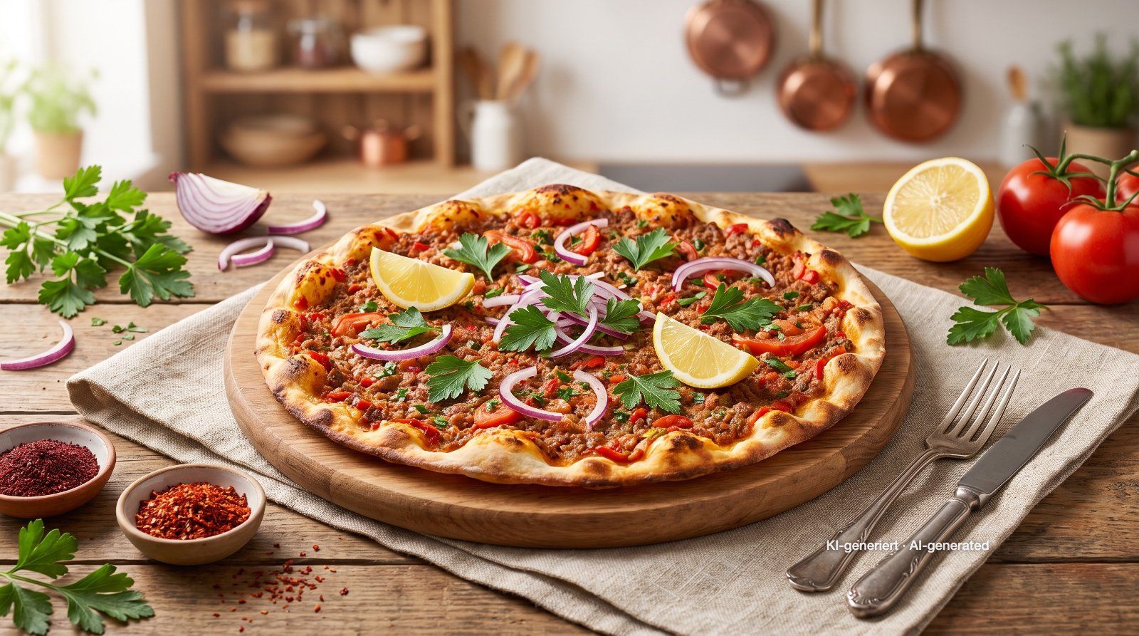 Turkish Lahmacun Flatbread