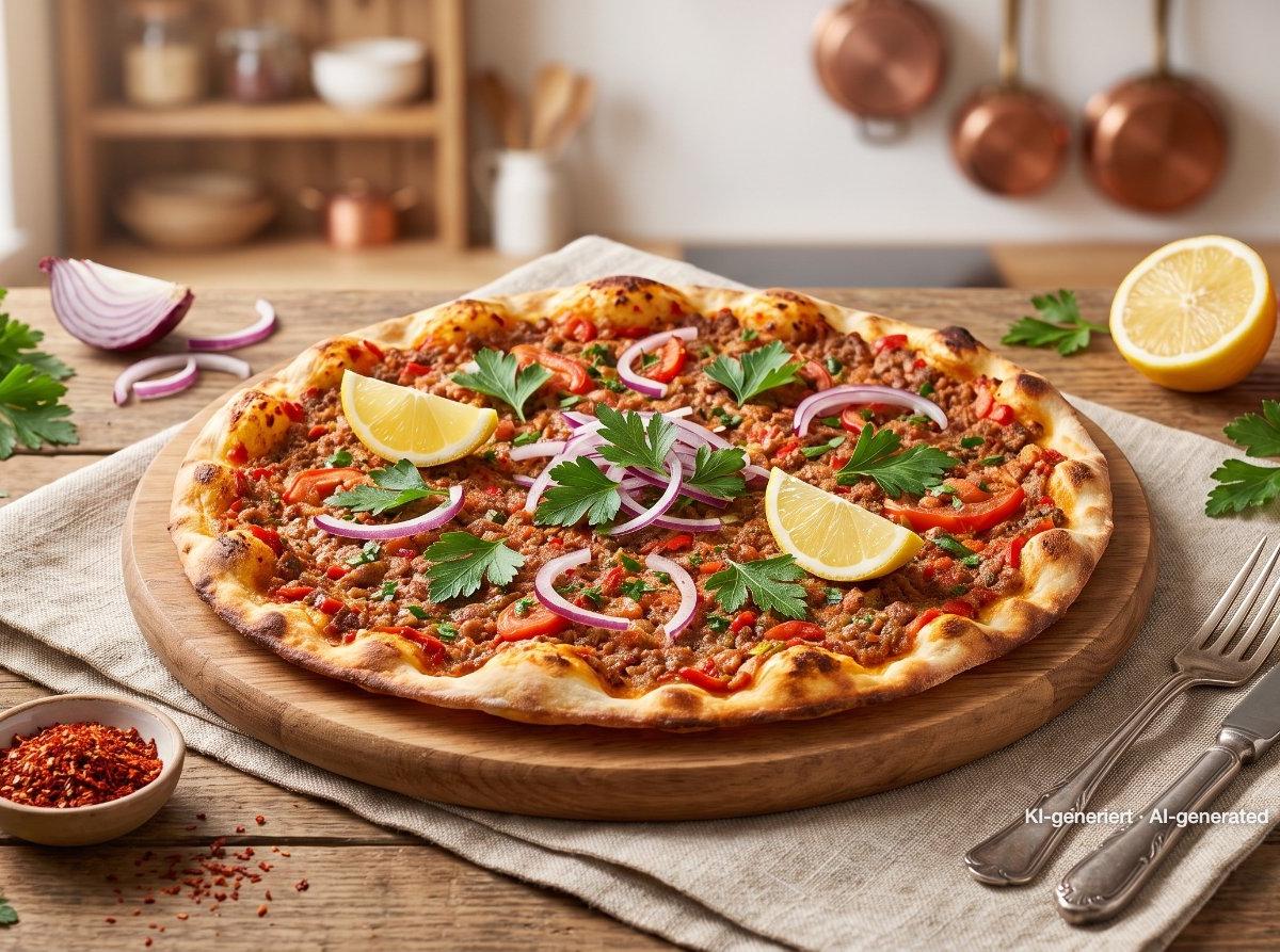 Turkish Lahmacun Flatbread