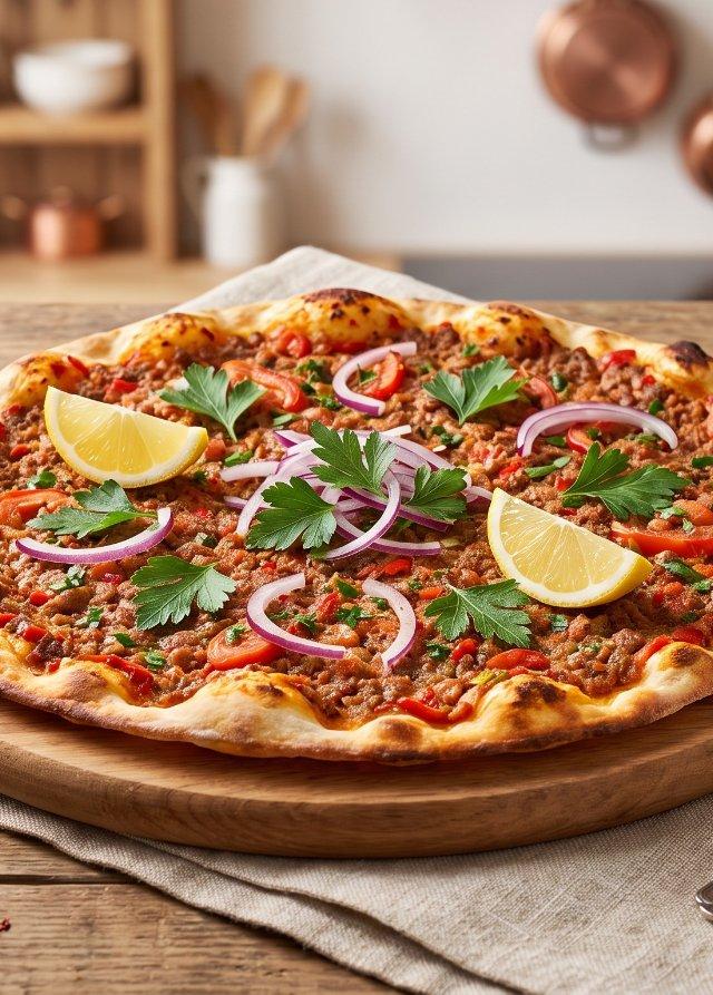 Turkish Lahmacun Flatbread