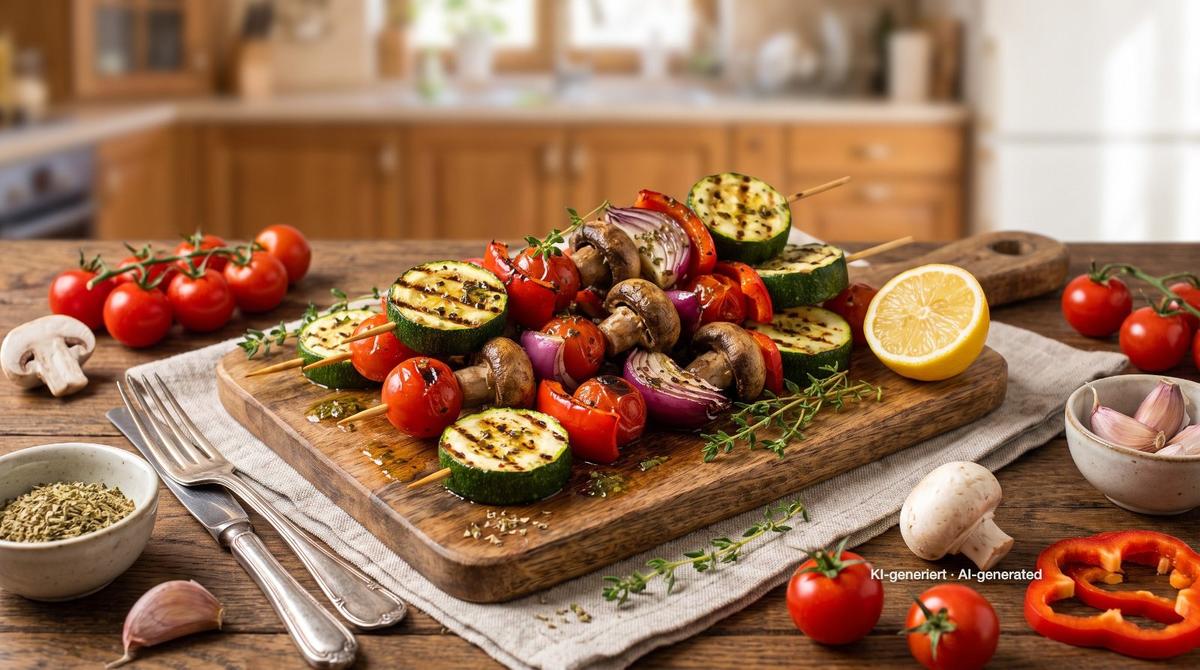 Marinated Veggie Skewers with Herb-Garlic Marinade – Recipe and image AI-created, editorially reviewed